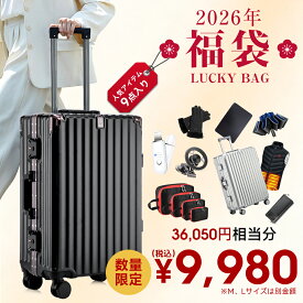 【9点入り・ 福袋 2026】福袋 人気スーツケース 生活応援グッズ 厳選商品9点 超軽量日傘 超音波ウオーターピーラー トラベルポーチ 4点セット 本革長財布 9枚ヒーター電熱ベスト 裏起毛防寒手袋 急速解凍プレート 超強磁力スマホホルダー 人気日用品グッズ 超お得セット