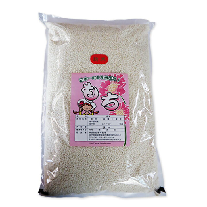 市場 ヒメノモチ 岩手県産 もち米 5kg 玄米 もち米玄米 もち米玄米5kg 送料無料 ひめのもち米 令和3年産ひめのもち 5キロ