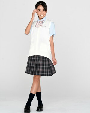 KURI-ORI★クリオリW90・95・100cmスカート丈48cmひざ上丈サマースカート【大きいサイズ】SKR202濃グレー×ピンク・オレンジ制服プリーツスカート【日本製】【送料無料】夏服車ヒダ