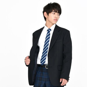 KURI-ORI★クリオリ洗えるウール・サイクロンマジック男子用スタイリッシュジャケット軽量ストレッチブレザー黒紺無地KRBJKS-CYN02サイズSS/S/M/L/XL【日本製】【送料無料】【学生フォーマル】【私服校の通学に!】金モールエンブレムプレゼント