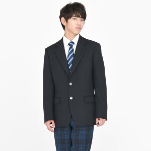 KURI-ORI★クリオリ洗えるウール・サイクロンマジック男子用スタイリッシュジャケット軽量ストレッチブレザー黒紺無地KRBJKS-CYN02サイズSS/S/M/L/XL【日本製】【送料無料】【学生フォーマル】【私服校の通学に!】金モールエンブレムプレゼント