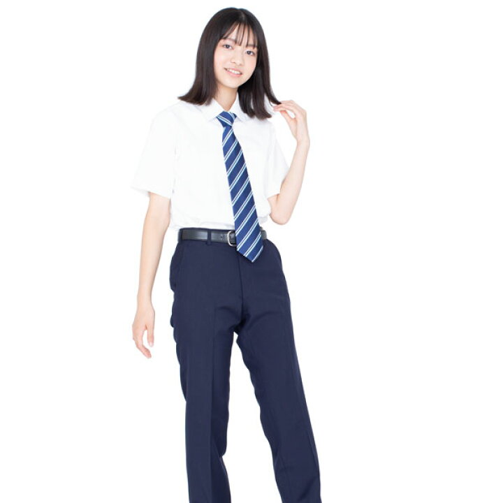 楽天市場】制服スラックス女子用ノータック紺無地【標準紺・冬服 