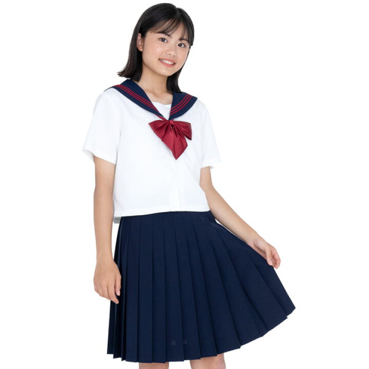 楽天市場】SKRK4夏服S/Sプリーツスカート【紺無地】ウエスト60-100cm丈 
