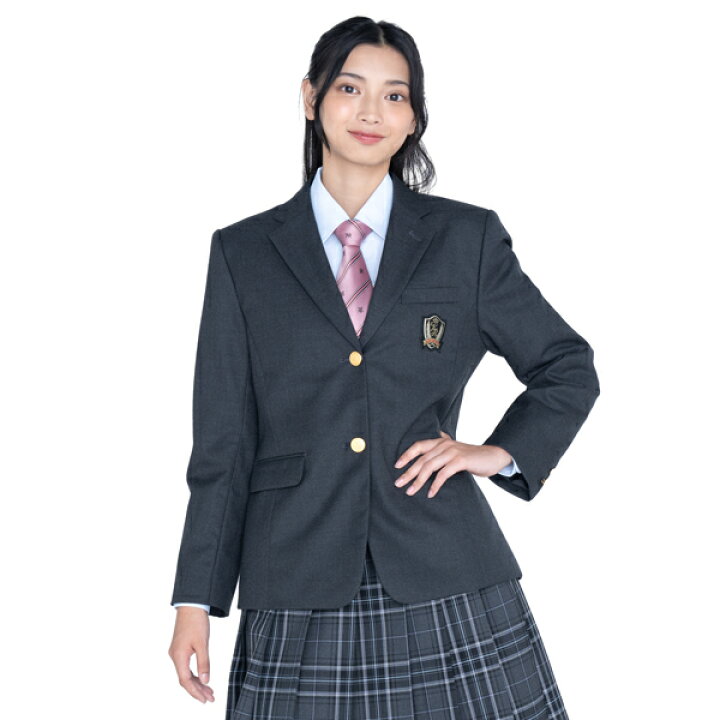 楽天市場】女子用制服ブレザー・ダークグレー・ウォッシャブル軽量 