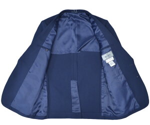 【セレモニーにおすすめ!!】914-1JKT男子用制服ブレザー青紺無地ジャケットNIKKEウール100%Sから幅広BELまで各種!【大きいサイズ・幅広Bサイズあり!】【日本製】【通学に】【送料無料】