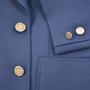 【セレモニーにおすすめ!!】914-1JKT男子用制服ブレザー青紺無地ジャケットNIKKEウール100%Sから幅広BELまで各種!【大きいサイズ・幅広Bサイズあり!】【日本製】【通学に】【送料無料】