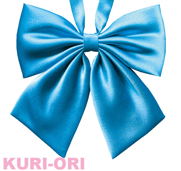 百貨店 KURI-ORI クリオリ ディスカウント オリジナルリボンタイ 日本製 制服リボン KRR16一番大きいサックス無地