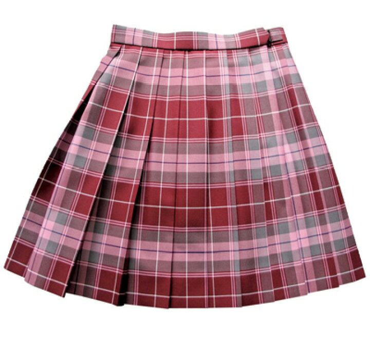 楽天市場】【50%OFF】冬制服スカート【エンジ×グレー×ピンクタータン 