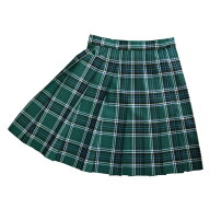 夏制服スカート【グリーンタータンチェック】ウエスト60・63・66・69・72大きいサイズ75〜100cm丈42・48…