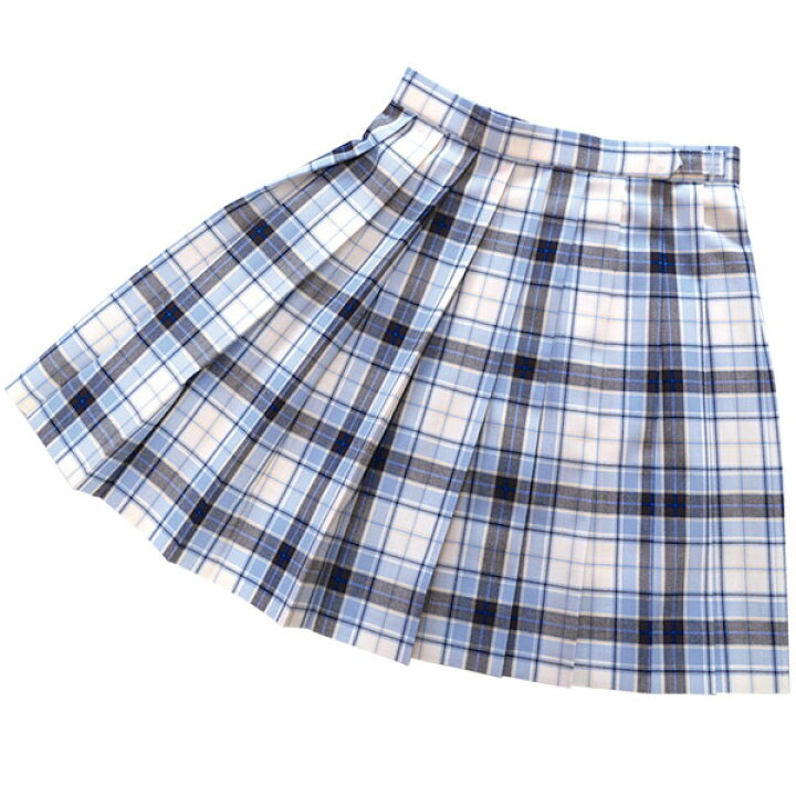 楽天市場】夏制服スカート【白サックス青チェック】ウエスト60・63・66  