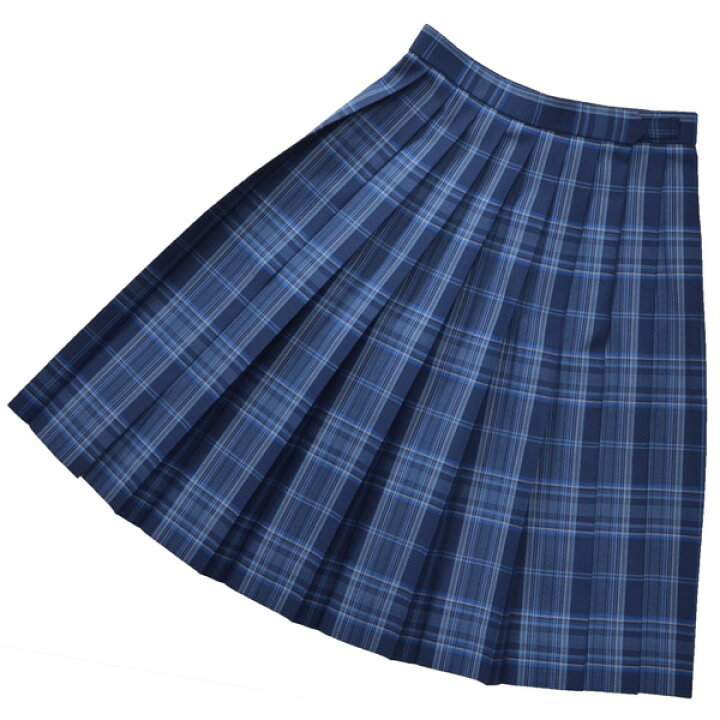楽天市場】【1点限り】夏制服スカート【 ブルー×サックスタータン 