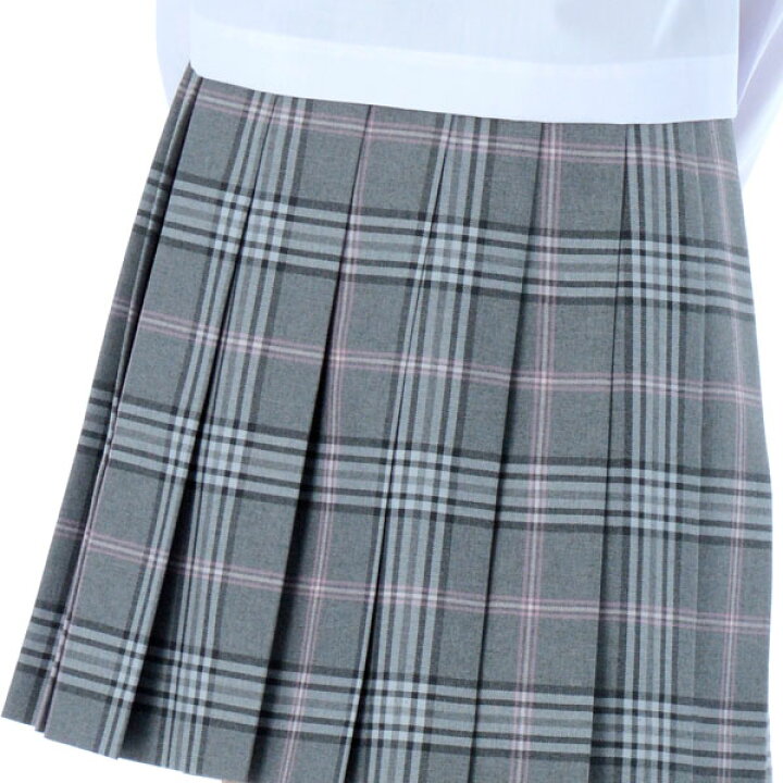 楽天市場】冬制服スカート【グレー×ピンクチェック】ウエスト60〜80cm 