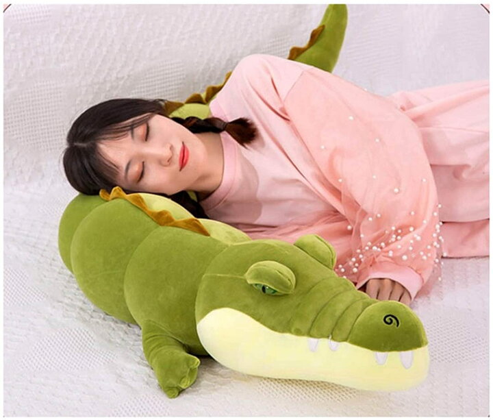 楽天市場 ワニ だきまくら ぬいぐるみ 特大 ワニ 動物 大きいぶた 抱き枕 プレゼント ふわふわぬいぐるみ ビッグサイズ おもちゃ かわいい 眠り枕 安眠 快眠 ギフト お祝い 贈り物 柔らかい ダークグリーン クッション ぬいぐるみ 抱きまくら 多機能 だきまくら お祝い