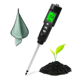 [動画あり] 2in1 EC/温度 土壌測定器 0.00~10.00ms/cm 土壌メーター ECメーター 導電率検出器 土壌検査 農業、花園、温室植栽、栽培など適用