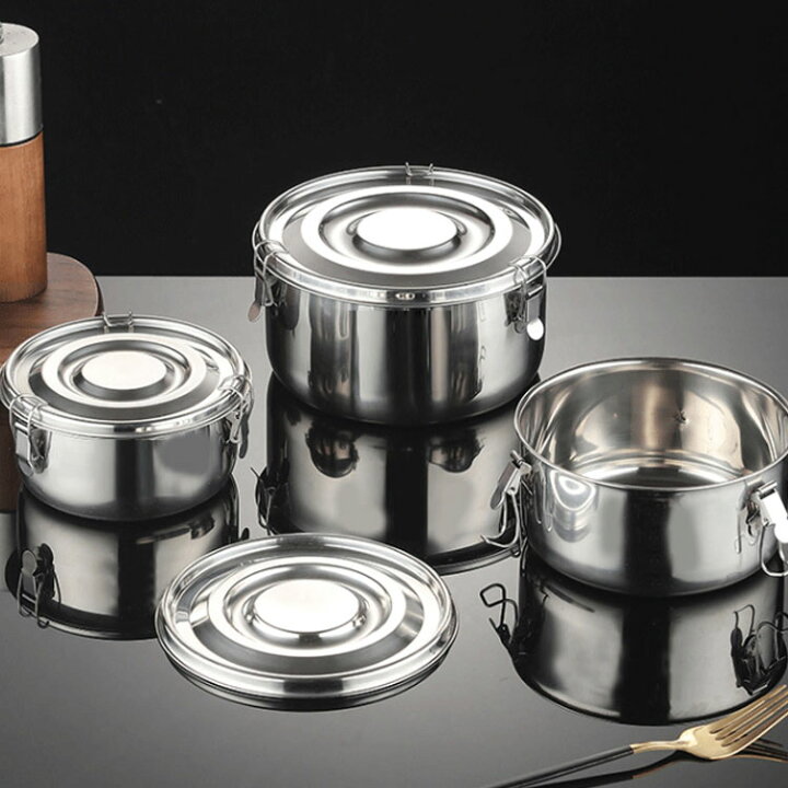 楽天市場】 保存容器 におい 1000ml キムチ保存容器 ステンレス製  