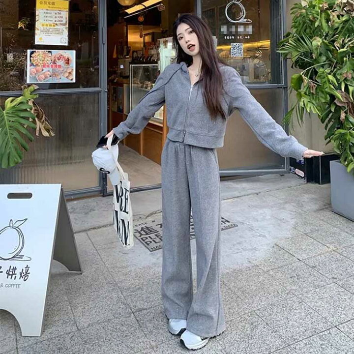 楽天市場】フード付き レディース ストレートパンツ フード付き 