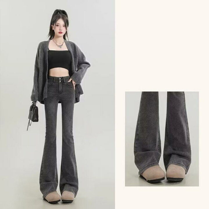 楽天市場】デニムパンツ ブーツカットパンツ ジーンズ 10分丈 フレア 