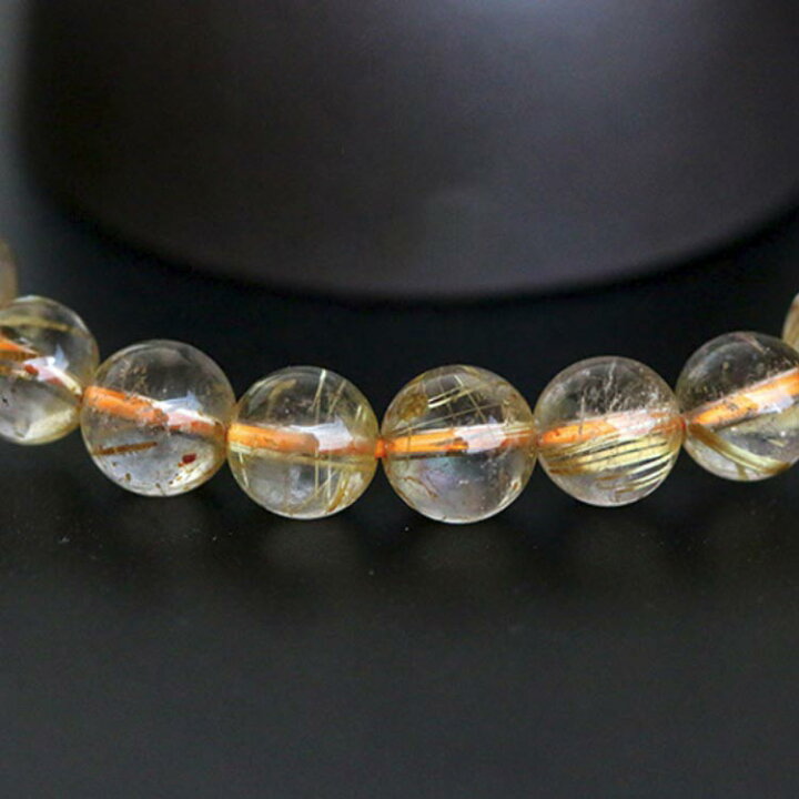 楽天市場】パワーストーン ブレスレット 8mm ゴールドルチルクォーツ 