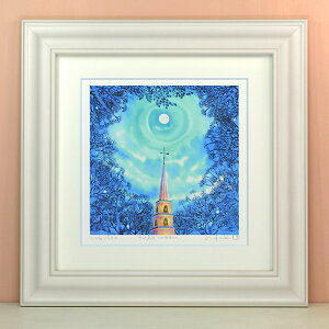 full moon くりのきはるみ (栗乃木ハルミ) L / LLサイズ 絵 絵画 版画 水彩画 風景画 壁掛け