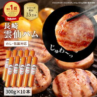 【YouTubeやTVで話題！高評価★4.7】 雲仙ハム 300g×10本 セット ギフト ボロニア ソーセージ ソーセー…