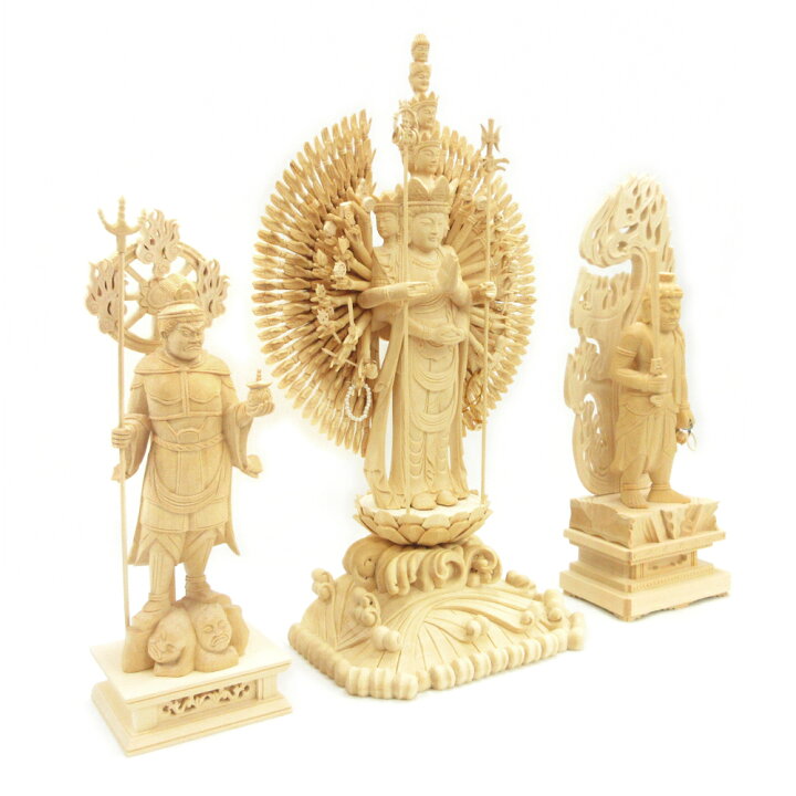 楽天市場 仏像 千手三尊 千手観音6寸 不動明王5寸 毘沙門天5寸 桧木 栗田こだわり仏像専門店 楽天市場 仏像 千手三尊 千手観音6寸 不動明王5寸 毘沙門天5寸 桧木 栗田こだわり仏像専門店