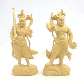 仏像 仁王像 一対 東大寺型 4.0寸 桧木 金剛力士像 金剛手
