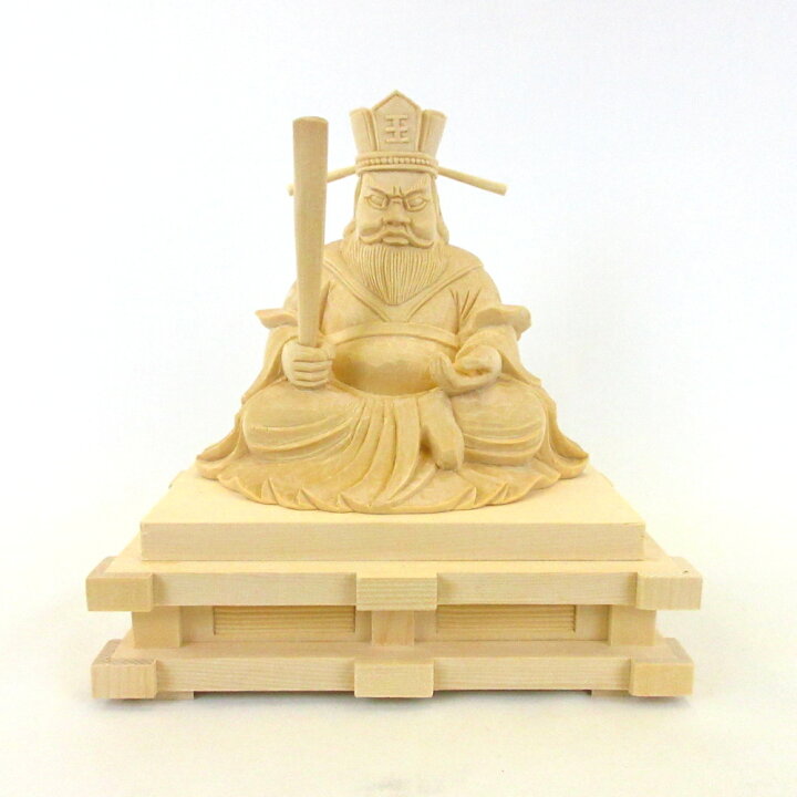 楽天市場】仏像 閻魔大王 座像 3.5寸 桧木 : 栗田こだわり仏像専門店