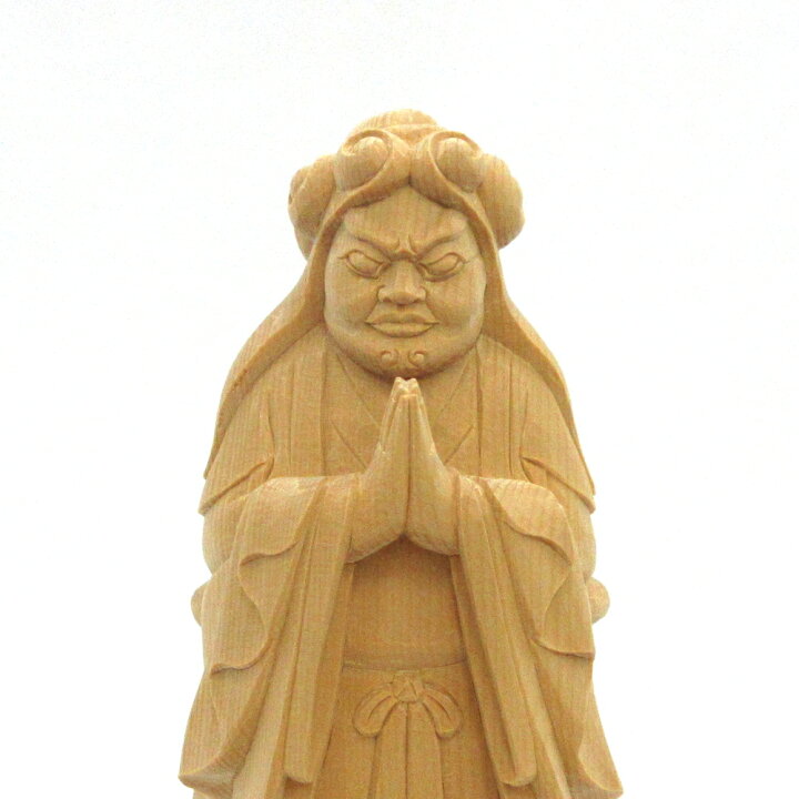 楽天市場】仏像 鬼子母神 鬼形像 立像 4.0寸 四角台 桧木 訶梨帝母 