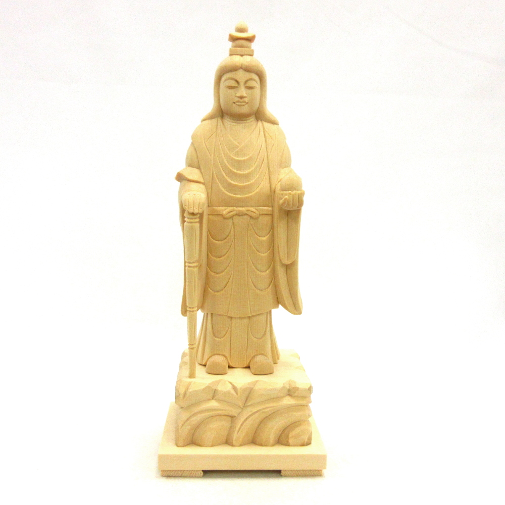 木彫仏像 木彫り 木製 お値打ち価格で 定価 仏像 立像 桧木 雨宝童子 6.0寸