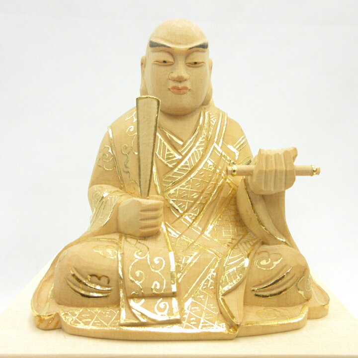 楽天市場】仏像 日蓮聖人 座像 3.5寸 桧木切金 日蓮上人 日蓮宗 法華宗 