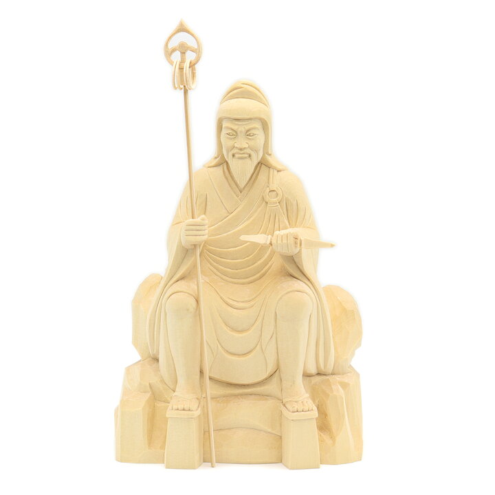 楽天市場】仏像 役行者 役小角 神変大菩薩 岩座 22cm 桧木 : 栗田 