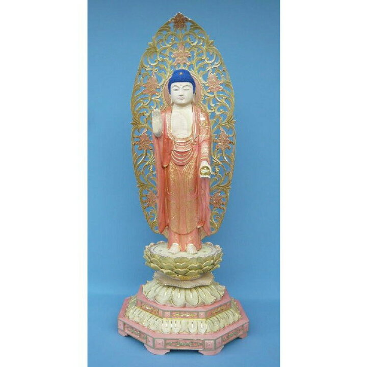 楽天市場】仏像 薬師如来 立像 総高120cm 樟木彩色 薬師如来像 薬師 