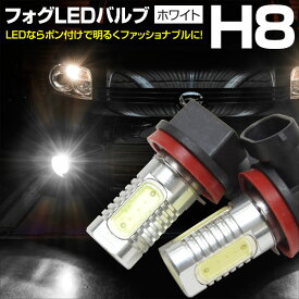 AZ製 LED フォグランプ 2本セット【H8】ホワイト 省エネHPW 6w 4SMD LEDバルブ LEDフォグ フォグライト 簡単取付 アズーリ