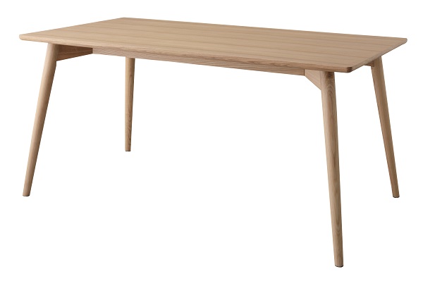 【くろがねっと特別価格】 カラメリ ダイニングテーブル W150xD80 天然木アッシュ ハの字脚 丸みのあるデザイン KRM-150 東谷