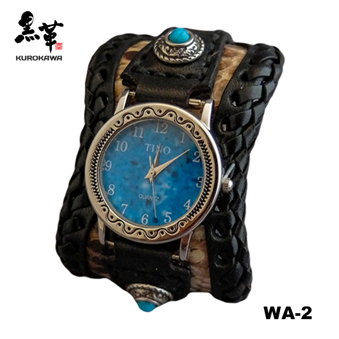 KUROKAWA WATCH/WA-2/ハンドメイド/レザークラフト/メンズ/サドルレザー/ブッテーロ/腕時計 男女兼用腕時計