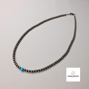 CfBAWG[ / Navajo Pearl Necklace 4mm iozp[lbNX ^[RCY UANGIE TOCHINI 45 cm STERLING Indian jewelry Vo[y_glbNX 925