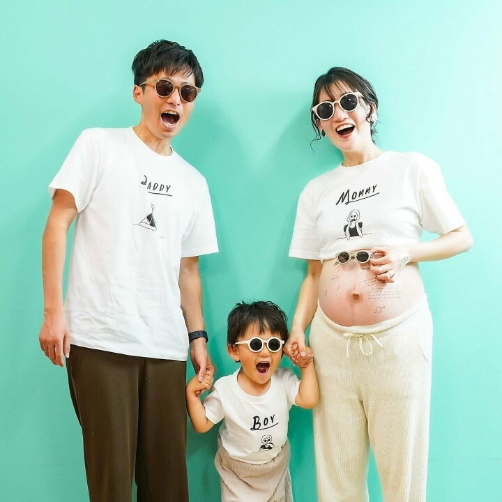 楽天市場】【 - 半袖 - 親子ペアTシャツ（2点セット）】マタニティ 