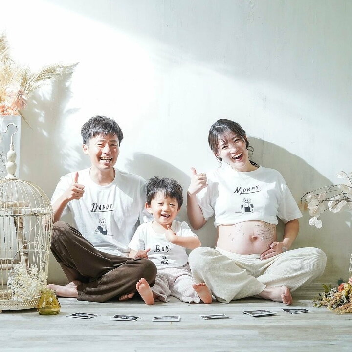 楽天市場】【 - 半袖 - 親子ペアTシャツ（2点セット）】マタニティ 