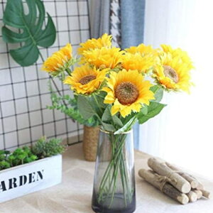 造花 ひまわり 枯れない花 向日葵 装飾 人工観葉植物 インテリア 部屋飾り 写真撮影 プレゼント ギフト 3本セット