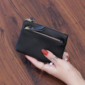 【楽天スーパーSALE】コインケース 本革 レザー 小銭入れ レディース メンズ ミニ財布 キーリング ファスナー ジッパー コンパクト おしゃれ かわいい きれいめ 女性 プレゼント ギフト 誕生日 入学祝 クリスマス 父の日 母の日 高級感