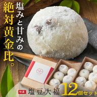 母の日 ギフト ★大福 ギフト 個包装 超人気★【京都出町柳 塩豆大福】【12個セット】【送料無料】和菓子…