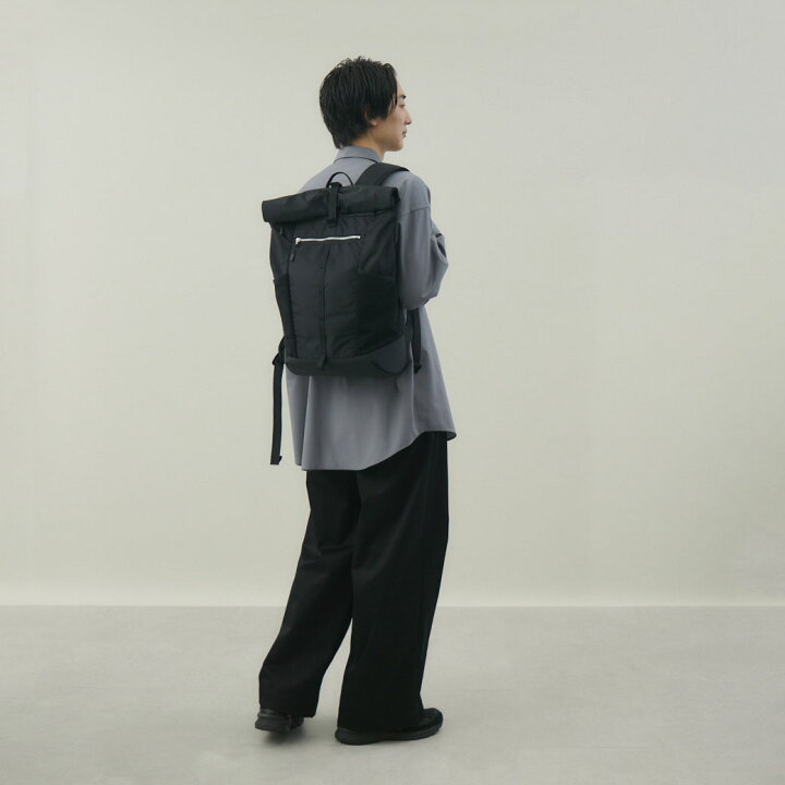 楽天市場】高密度織ナイロン ロールトップリュック 黒 豊岡産 
