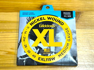 D'Addario EXL115W NICKEL WUOND BLUES/JAZZ ROCK/WOUND 3rd (.011 - .049) 【エレキギター弦】【ゆうパケット】 【横浜店アクセサリーフロア在庫品】