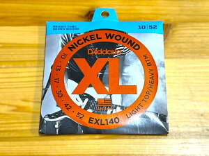 D'Addario EXL140 NICKEL WUOND LIGHT TOP/HEAVY BOTTOM (.010 - .052) yGLM^[zy䂤pPbgz ylXANZT[tA݌ɕiz