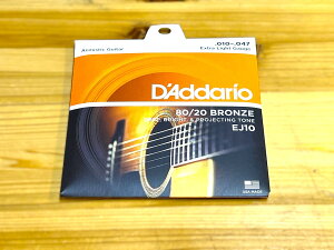 D'Addario EJ10 80/20BRONZ EXTRA LIGHT (.010 - .047jyAR[XeBbNM^[zy䂤pPbgz ylXANZT[tA݌ɕiz