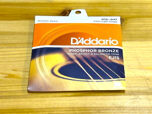 D'Addario EJ15 PHOSPHOR BRONZ EXTRA LIGHT (.010 - .047jyAR[XeBbNM^[zy䂤pPbgz ylXANZT[tA݌ɕiz