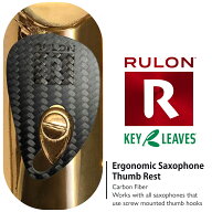《僅少在庫入荷！/即納可能》RULON by Key LeavesRULON Ergonomic Saxophone Thumb Rest- Carbon Fiber【…