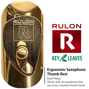 �s�݌ɂ���/���[�\�I�tRULON by Key LeavesRULON Ergonomic Saxophone Thumb Rest- Gold Plate�y�V�i�z�y�N���T���E�C���h���l�X �݌ɕi�z�yWIND YOKOHAMA�z