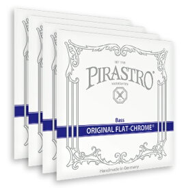 【送料無料】Pirastro Original Flat-Chrome/オリジナル フラットクロム【4弦セット】【コントラバス弦】【日本総本店コントラバスフロア在庫品】