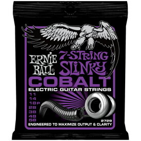 ERNIE BALL #2729 Cobalt 7-String Power Slinky (11-58)《7弦エレキギター弦》アーニーボール/コバルトスリンキー 【ネコポス】(ご予約受付中)【ONLINE STORE】